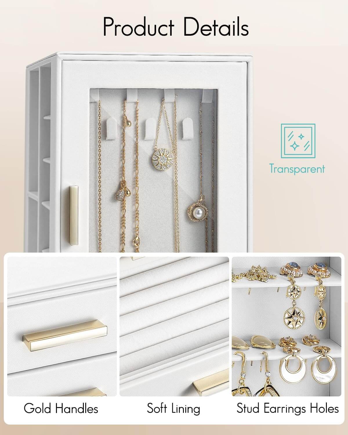 VLANDO Quiet Luxe jewelry box organizer, drawer and tray organization