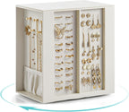 VLANDO Rotating Jewelry Box – Quiet Luxe 360° Large Jewelry Organizer with 5 Drawers