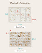 VLANDO Moments Stackable Jewelry Tray Set – 56-Grid, Bracelet, Jewelry & Glasses Tiers