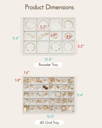 VLANDO Moments Stackable Jewelry Tray Set – 56-Grid, Bracelet, Jewelry & Glasses Tiers