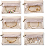 Vlando Travel Jewelry Organizer Set with Zipper and Velvet Lining