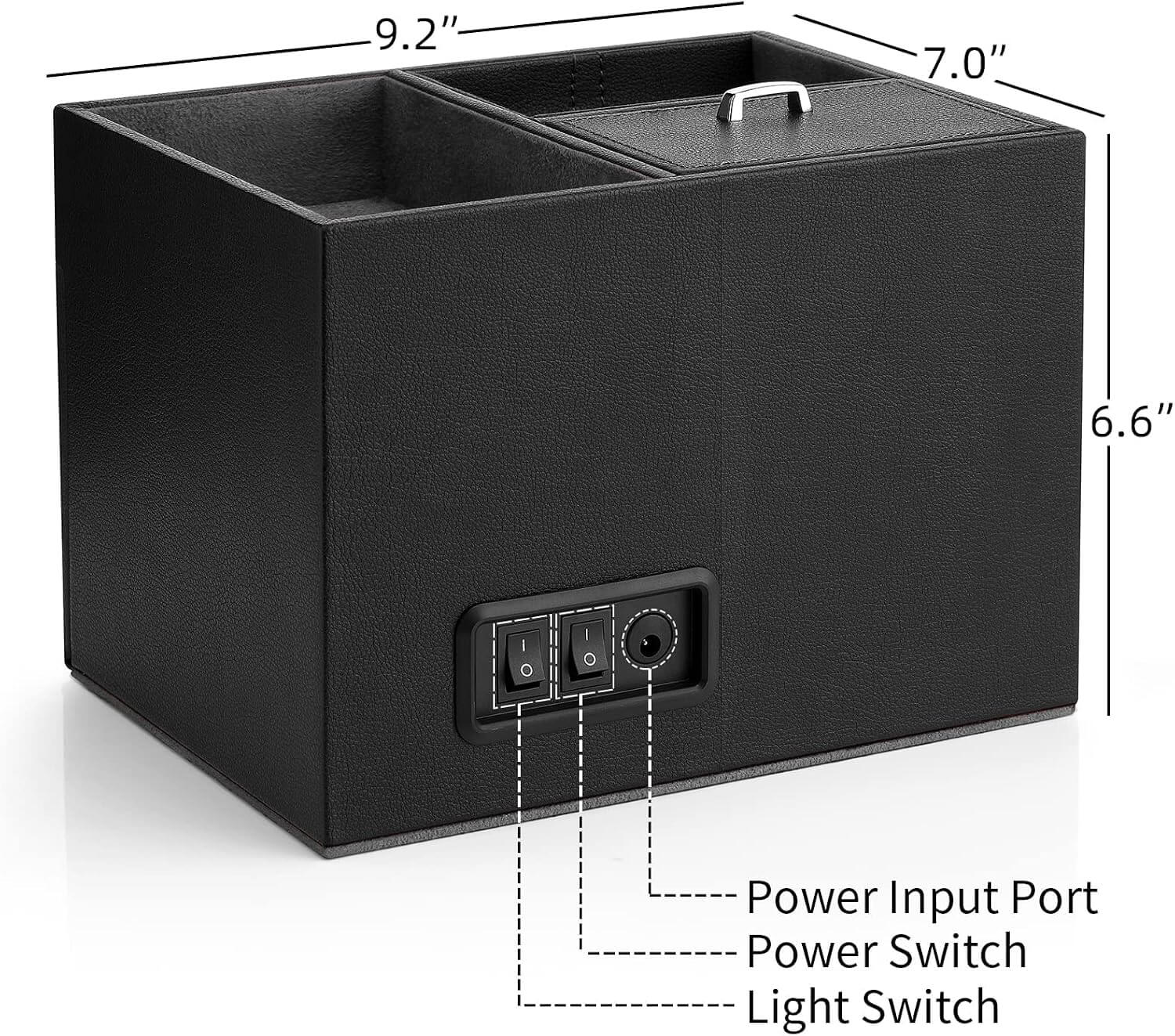 VLANDO Automatic Double Watch Winder with Jewelry Valet Tray