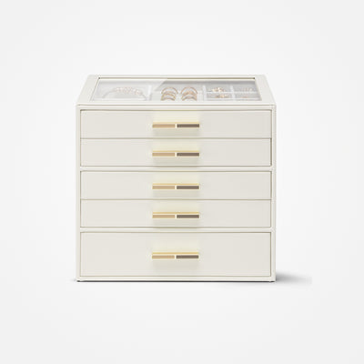 VLANDO Quiet Luxe jewelry box organizer in Creamy white