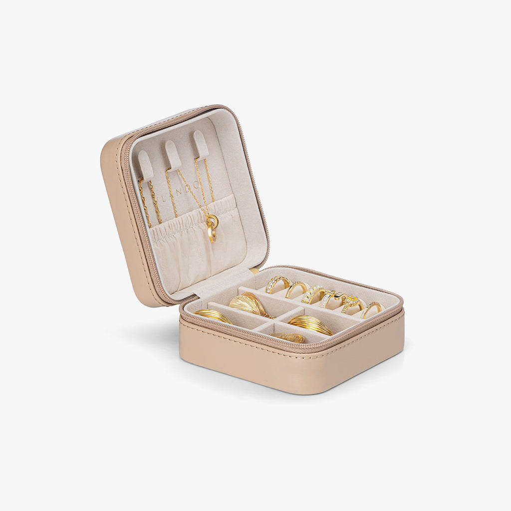 VLANDO Travel Ritual-Small Jewelry Box,Faux Leather Portable Jewelry Case Organizer,Wedding Gifts