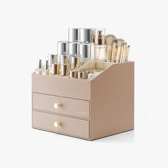VLANDO Quiet Luxe Schminktisch & Make-up-Organizer mit 2 Schubladen 