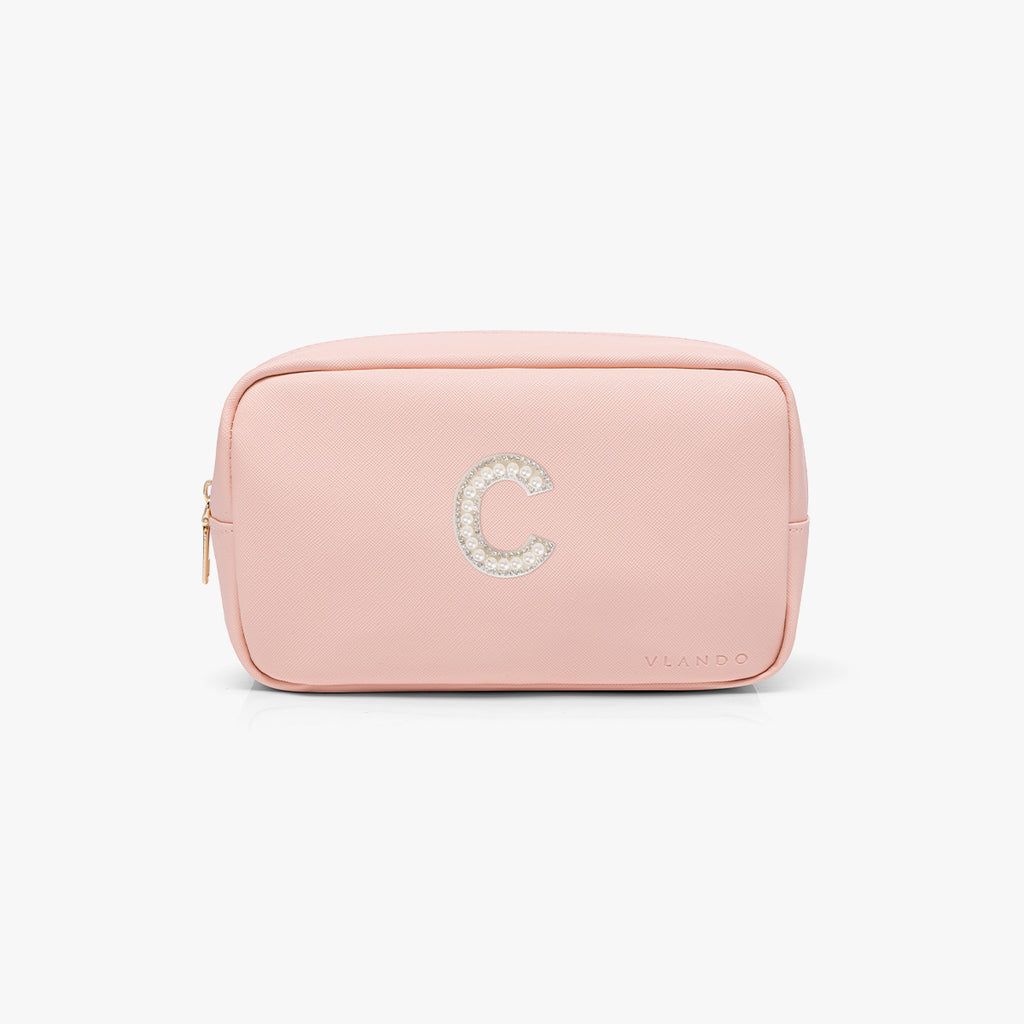 VLANDO Pearl Makeup Bag – Personalized Travel Makeup Organizer for Women