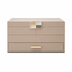 VLANDO Quiet Luxe jewelry box organizer in Latte Beige