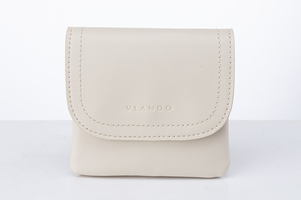 VLANDO 2-in-1 Small Travel Jewelry Case with Removable Pouch