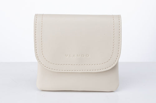 VLANDO 2-in-1 Small Travel Jewelry Case with Removable Pouch