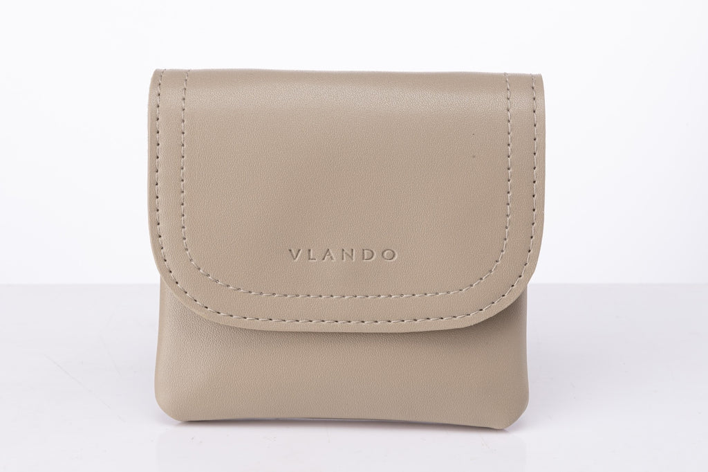 VLANDO 2-in-1 Small Travel Jewelry Case with Removable Pouch