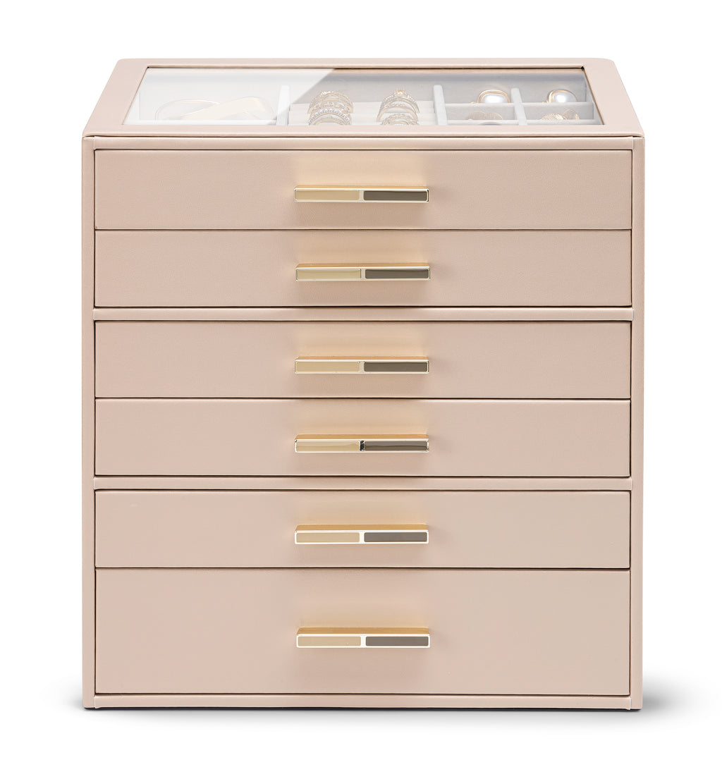 Quiet Luxe 6-Layer Jewelry Box Organizer | VLANDO Jewelry Storage