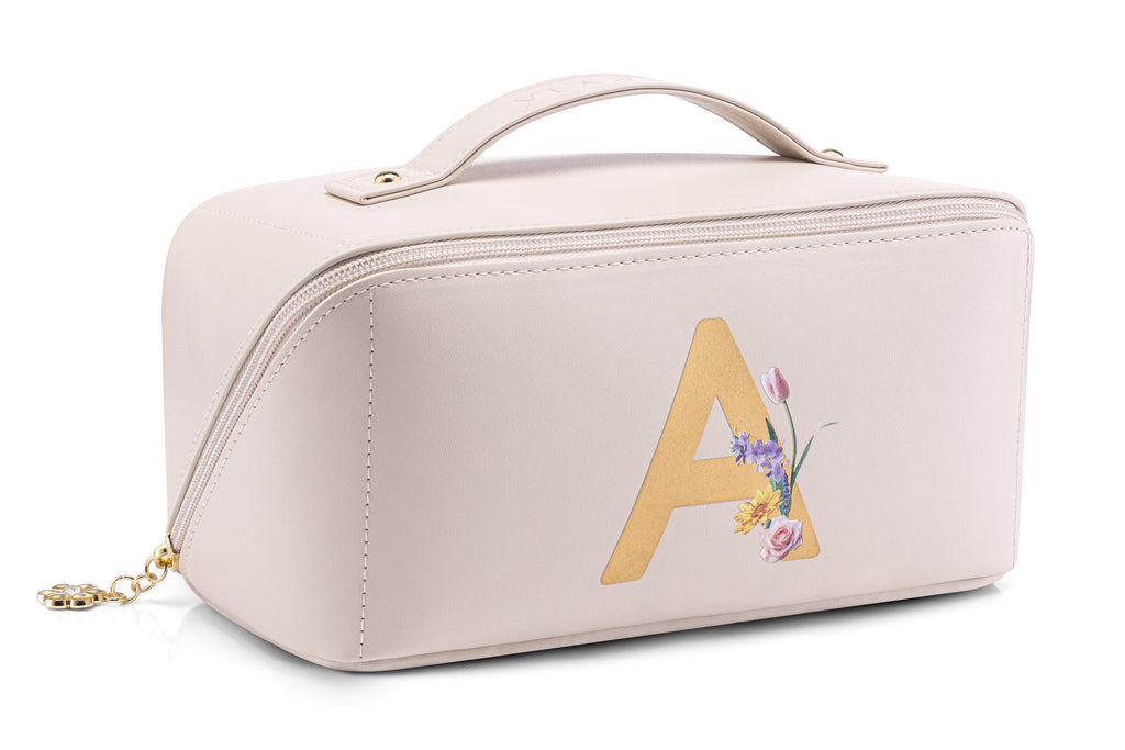 VLANDO Personalized Makeup Bag, Custom Cosmetic Organizer, Birthday Gift for Women Teen Girls US Exclusive Deal