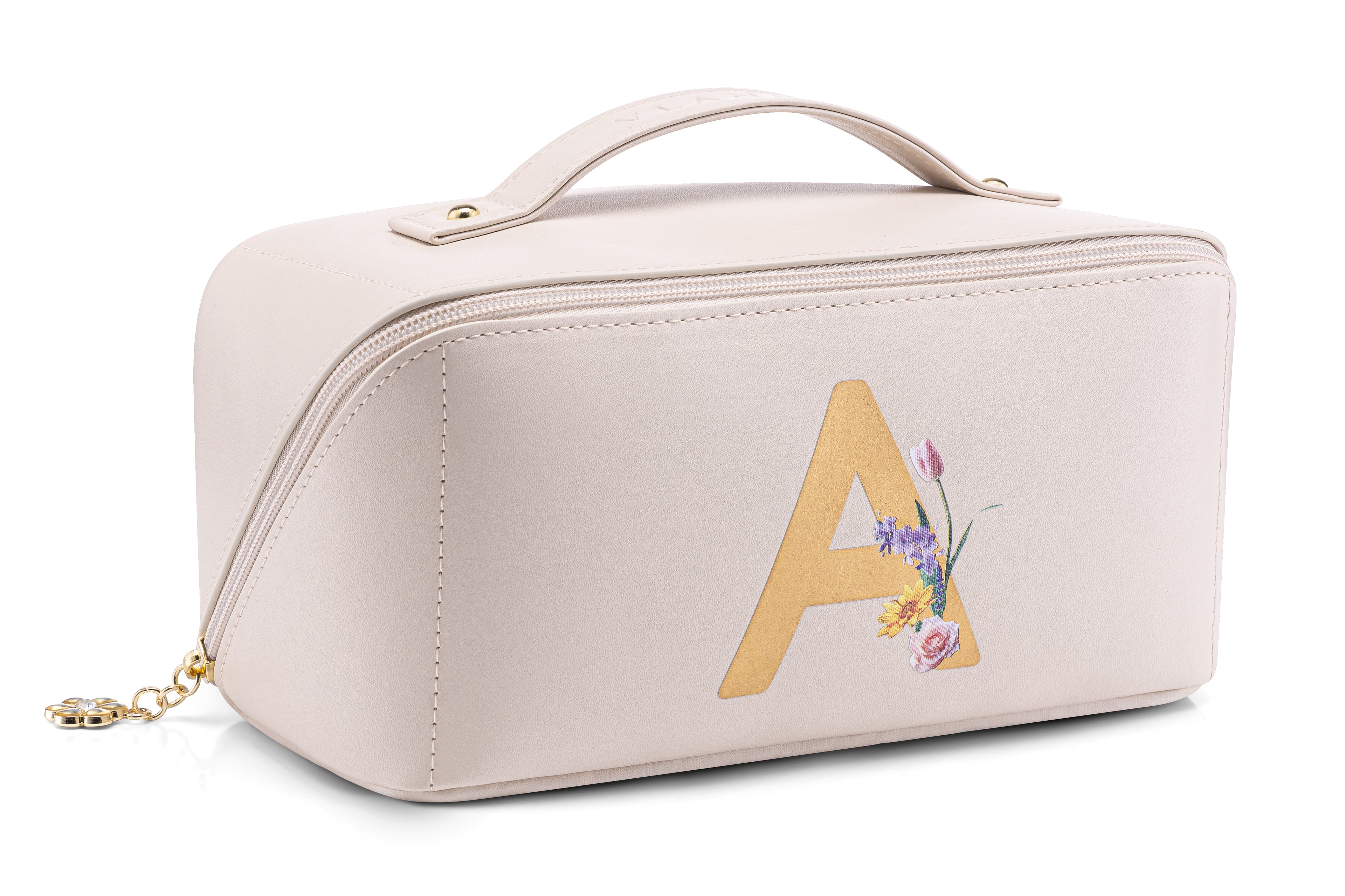 VLANDO Personalized Makeup Bag, Custom Cosmetic Organizer, Birthday Gift for Women Teen Girls US Exclusive Deal
