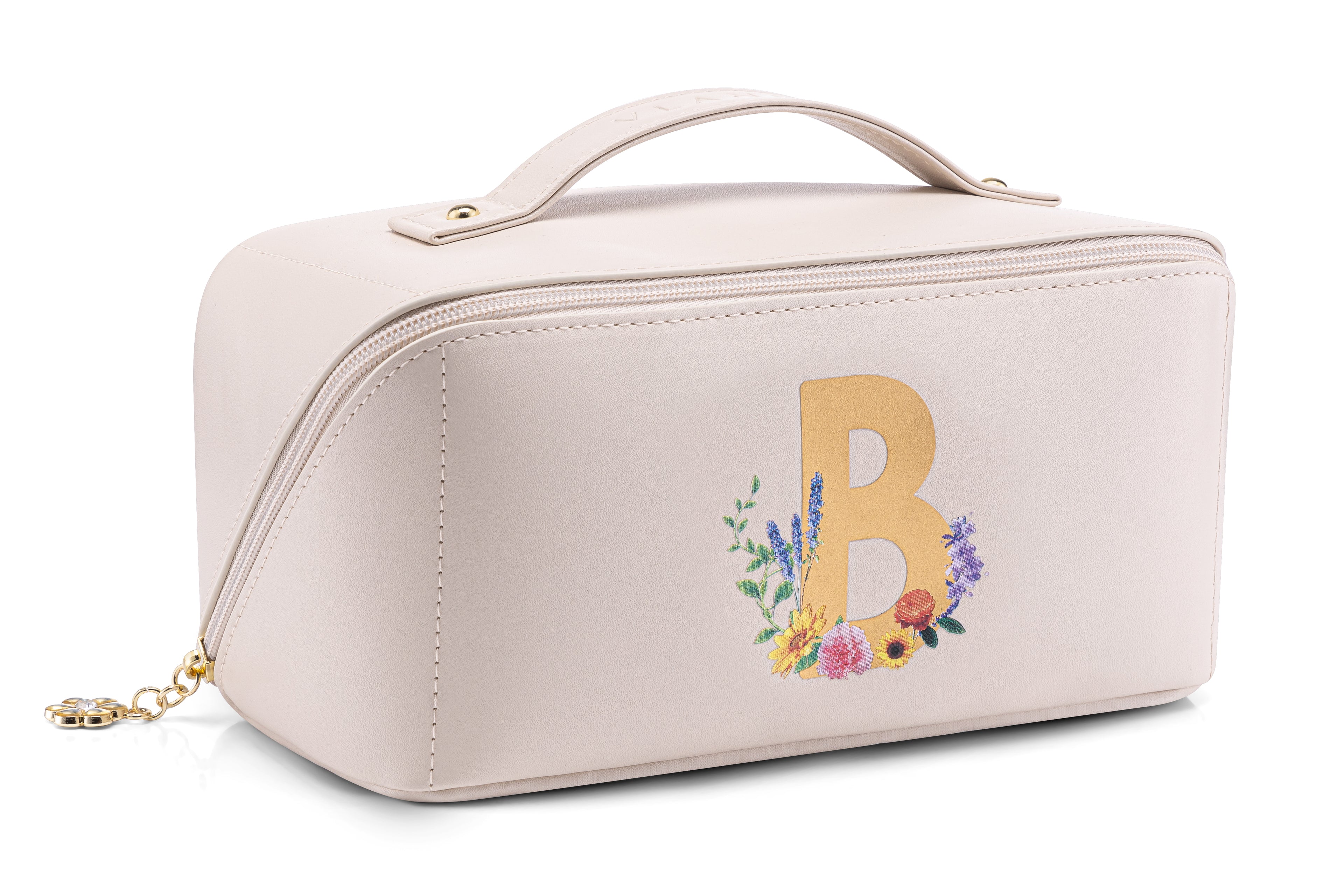 VLANDO Personalized Makeup Bag, Custom Cosmetic Organizer, Birthday Gift for Women Teen Girls US Exclusive Deal