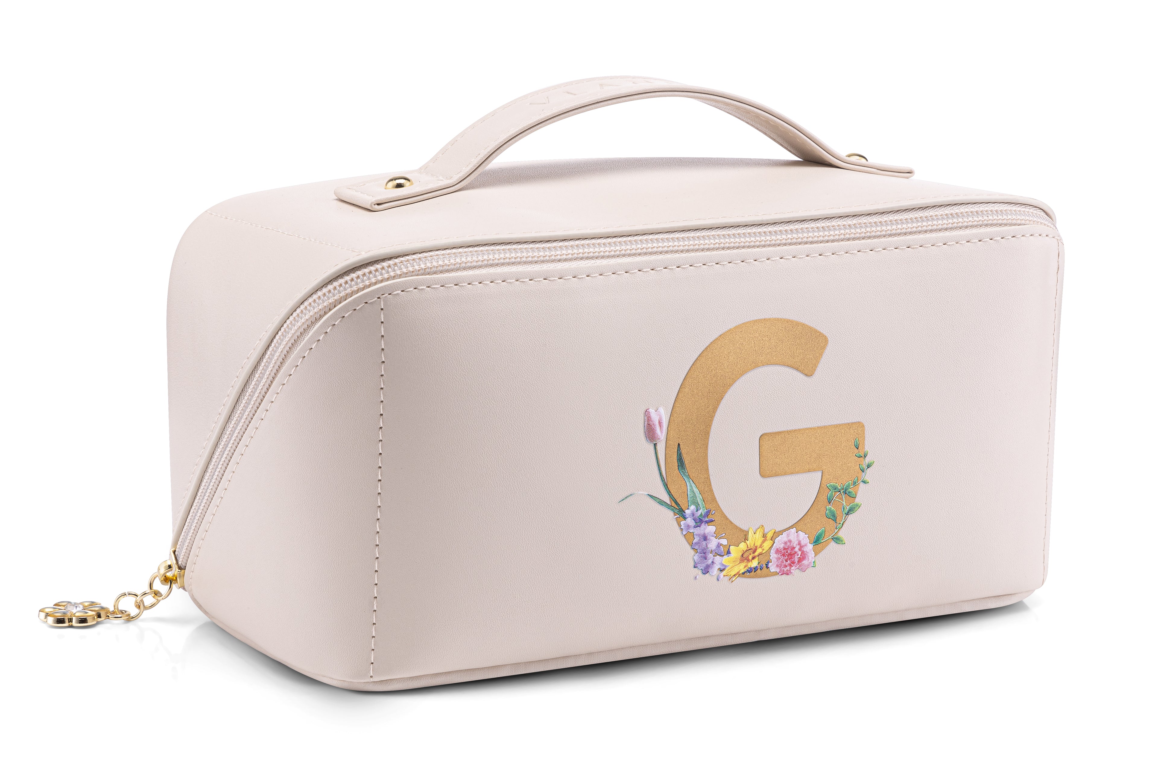VLANDO Personalized Makeup Bag, Custom Cosmetic Organizer, Birthday Gift for Women Teen Girls US Exclusive Deal