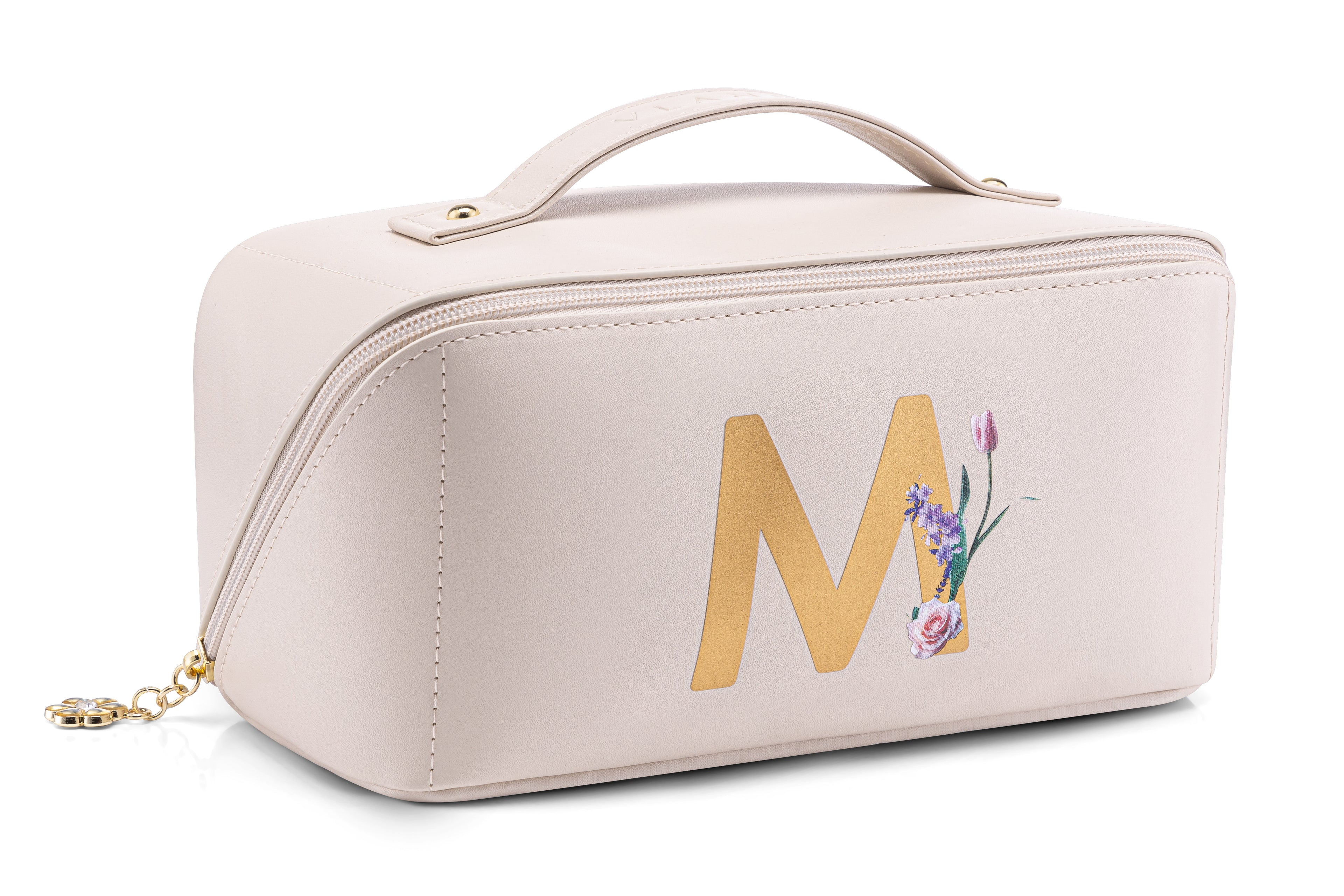 VLANDO Personalized Makeup Bag, Custom Cosmetic Organizer, Birthday Gift for Women Teen Girls US Exclusive Deal