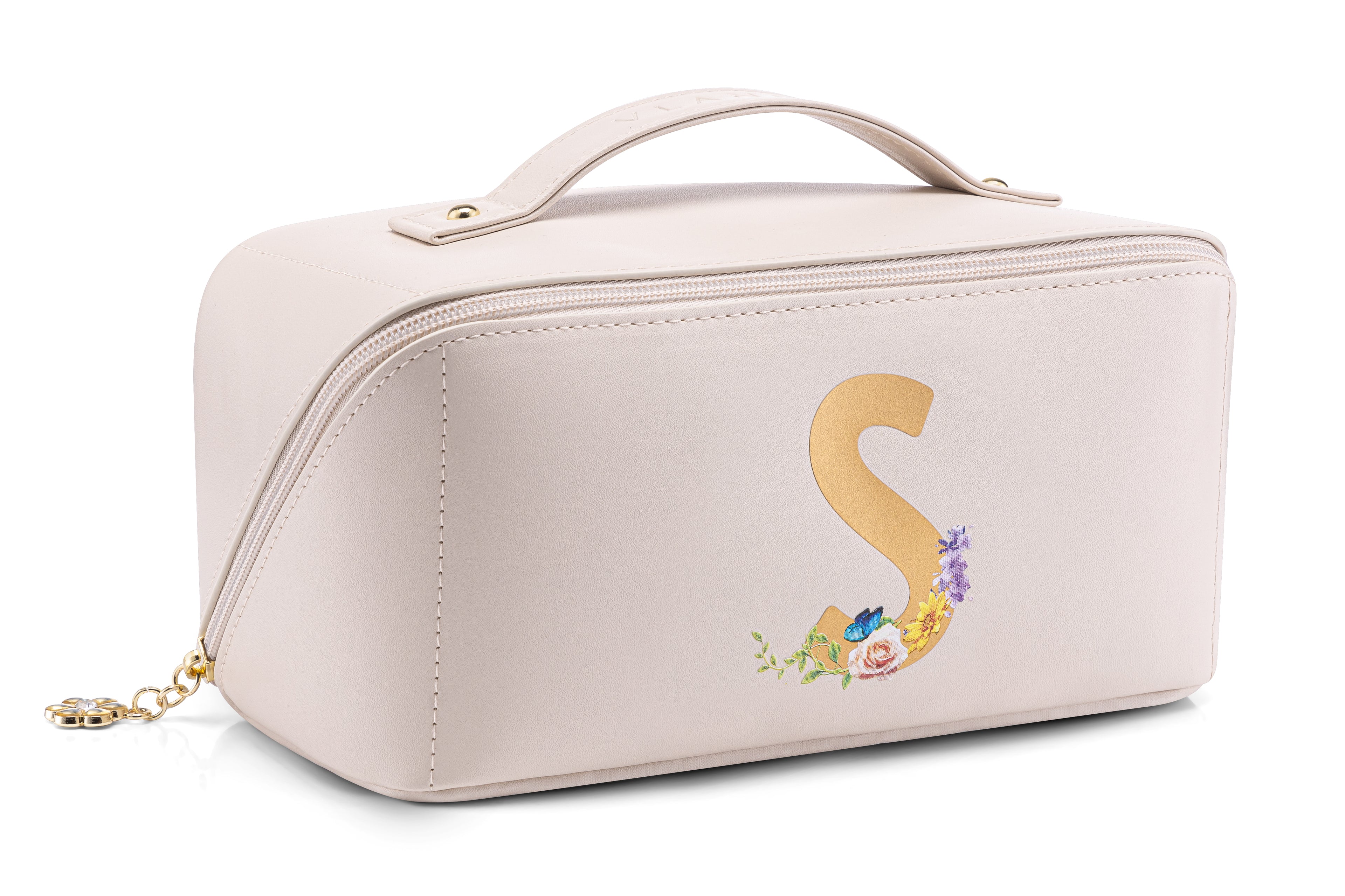 VLANDO Personalized Makeup Bag, Custom Cosmetic Organizer, Birthday Gift for Women Teen Girls US Exclusive Deal