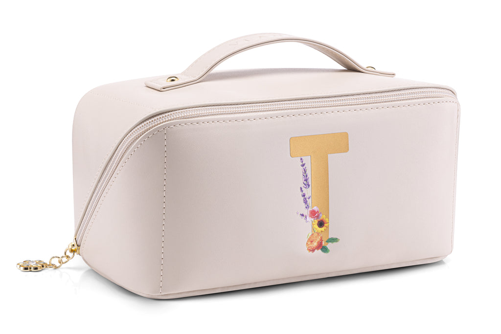 VLANDO Personalized Makeup Bag, Custom Cosmetic Organizer, Birthday Gift for Women Teen Girls US Exclusive Deal