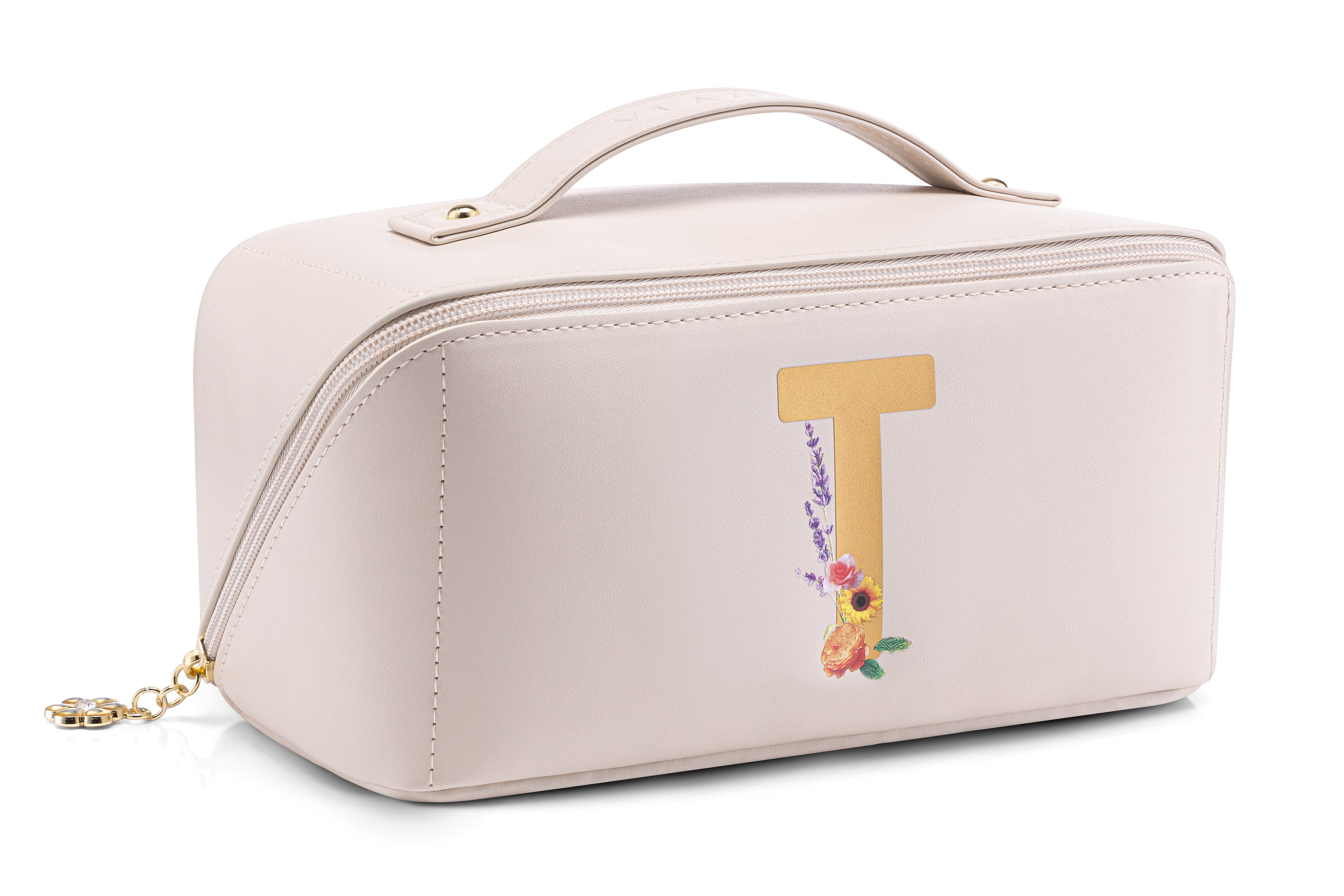 VLANDO Personalized Makeup Bag, Custom Cosmetic Organizer, Birthday Gift for Women Teen Girls US Exclusive Deal