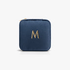 VLANDO Travel Ritual Initial Jewelry Case – Mini Travel Jewelry Boxr with Mirror,Gift for Women