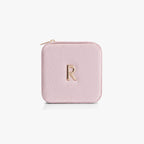 VLANDO Travel Ritual Initial Jewelry Case – Mini Travel Jewelry Organizer with Mirror