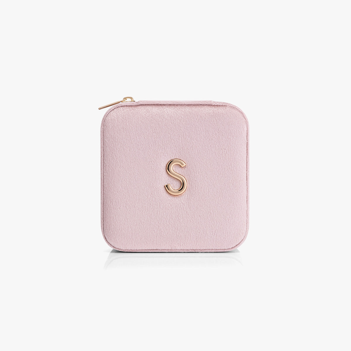 VLANDO Travel Ritual Initial Jewelry Case – Mini Travel Jewelry Organizer with Mirror