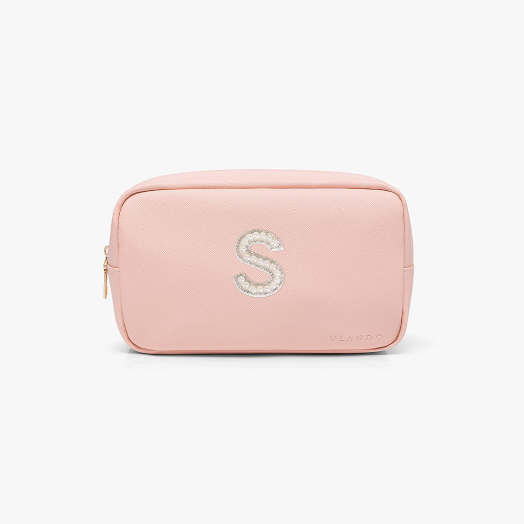 VLANDO Pearl Makeup Bag – Personalized Travel Makeup Organizer for Women