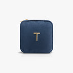 VLANDO Travel Ritual Initial Jewelry Case – Mini Travel Jewelry Boxr with Mirror,Gift for Women