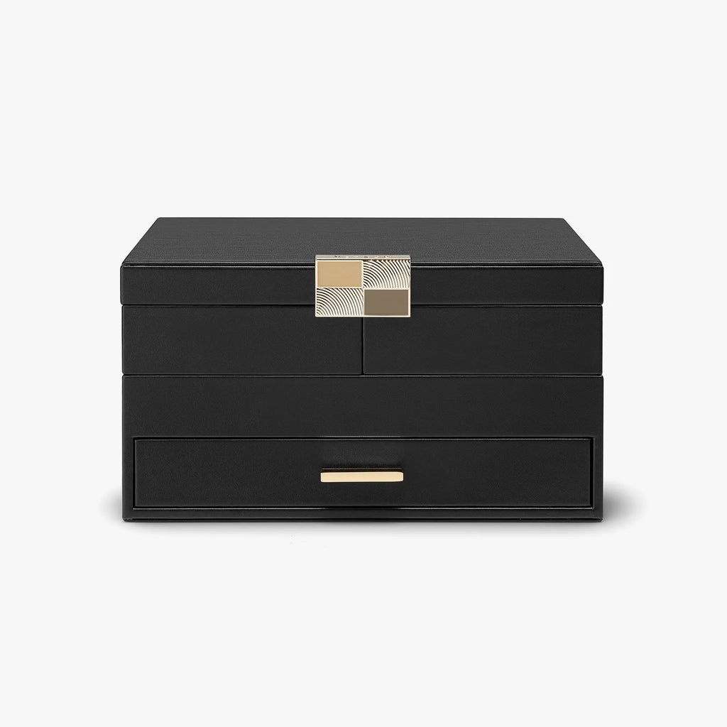 3-Layer Jewelry Box | Retractable Tray Storage | VLANDO