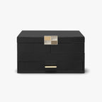 VLANDO Quiet Luxe 3-Layer Jewelry Box Organizer with Retractable Tray