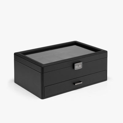 VLANDO lockable watch box in Black for organized storage