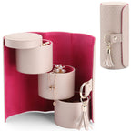 VLANDO Travel Ritual- Viaggio 3-Layer Rotation Small Travel Jewelry Box