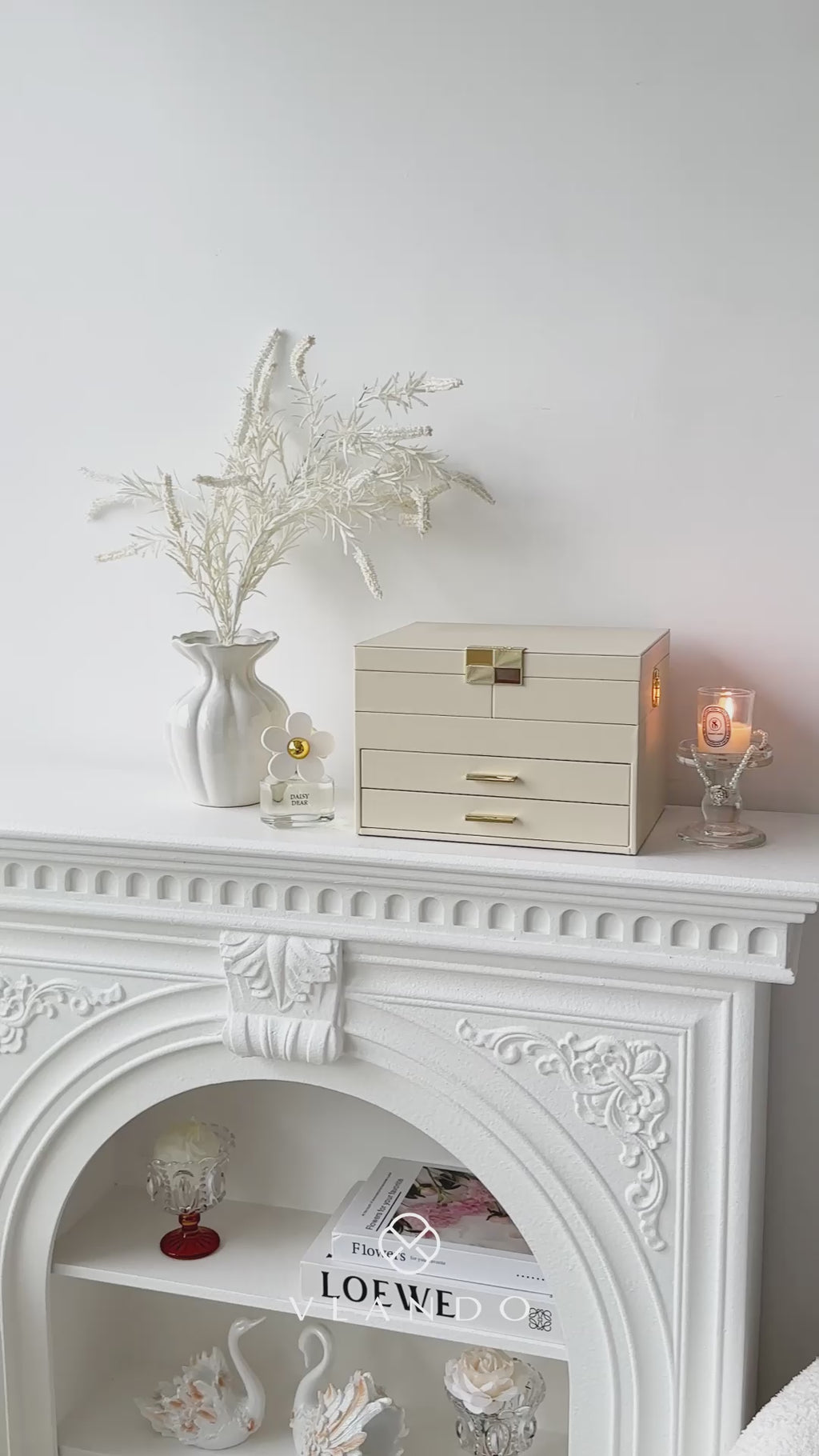 VLANDO Quiet Luxe 4-Layer Jewelry Box - Large Capacity & Elegant Gift