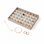 VLANDO Moments Stackable Jewelry Tray Set – 56-Grid, Bracelet, Jewelry & Glasses Tiers